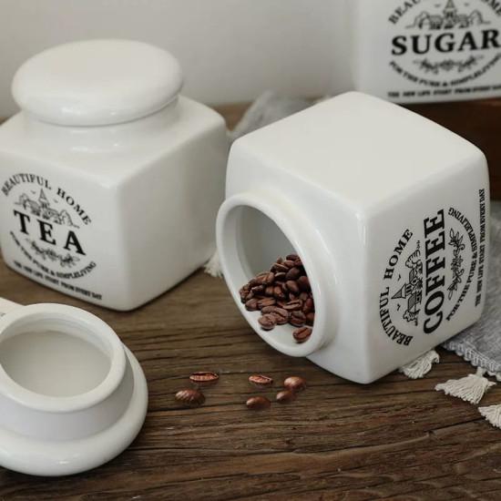 Porcelain Jar Set - 3 Pcs